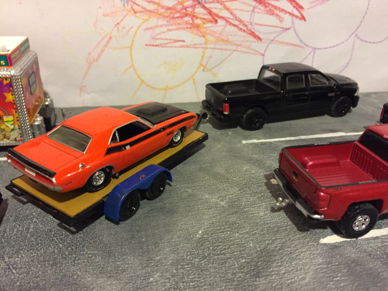 Look, he found an orange Challenger!